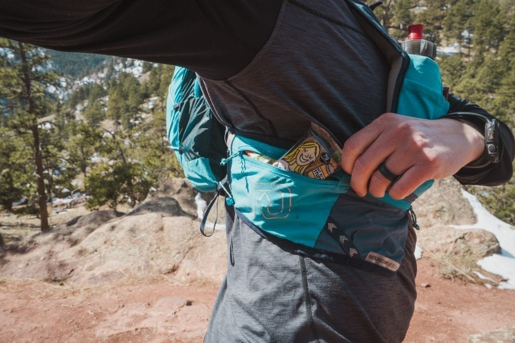 Huck Adventures reviews: Ultimate Direction Mountain Vest 4.0 and Bobo Bars. Great combination.