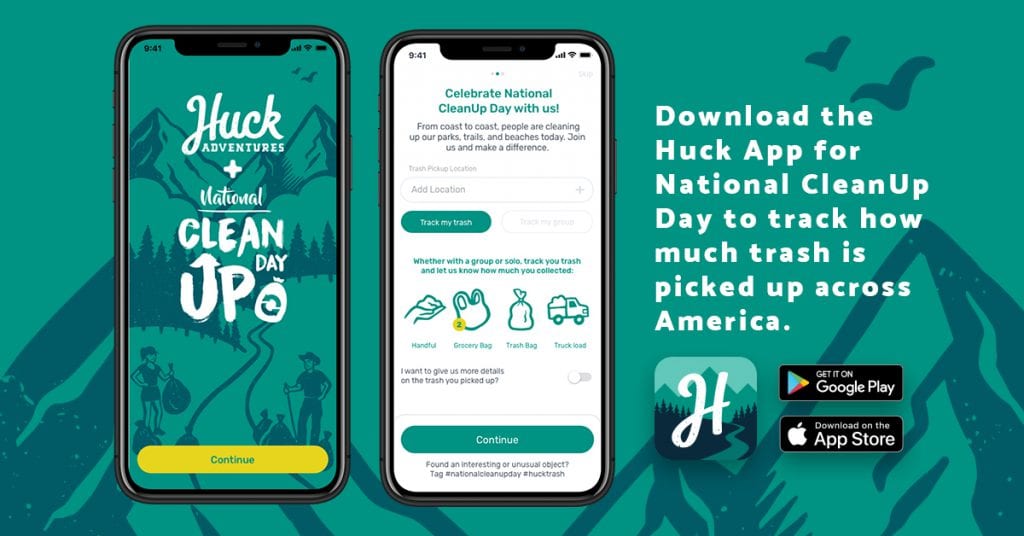 National Cleanup day partnership with Huck Adventures