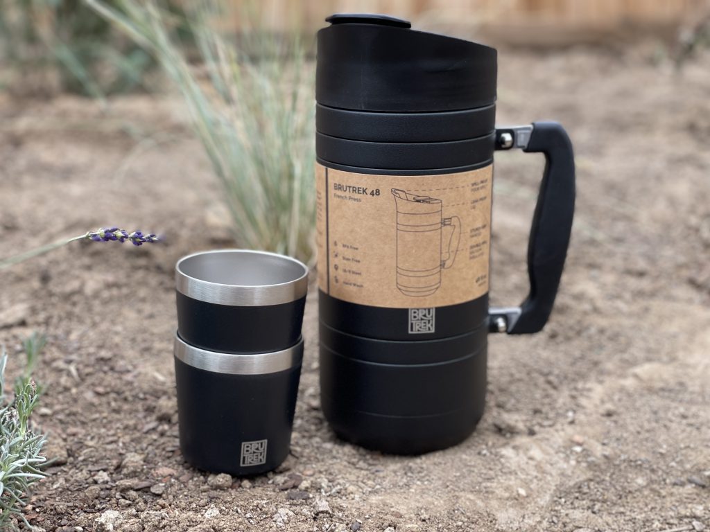 French Press with Bru-Stop Large 48oz Black