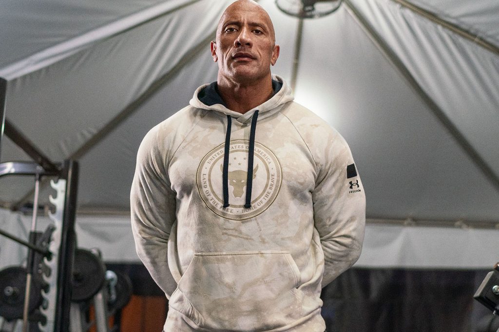 The rock wearing under armour sale