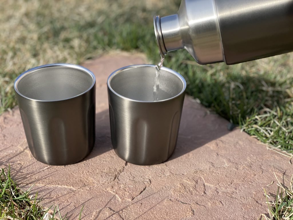 The High Camp Firelight 750 Flask — hatchet & lantern