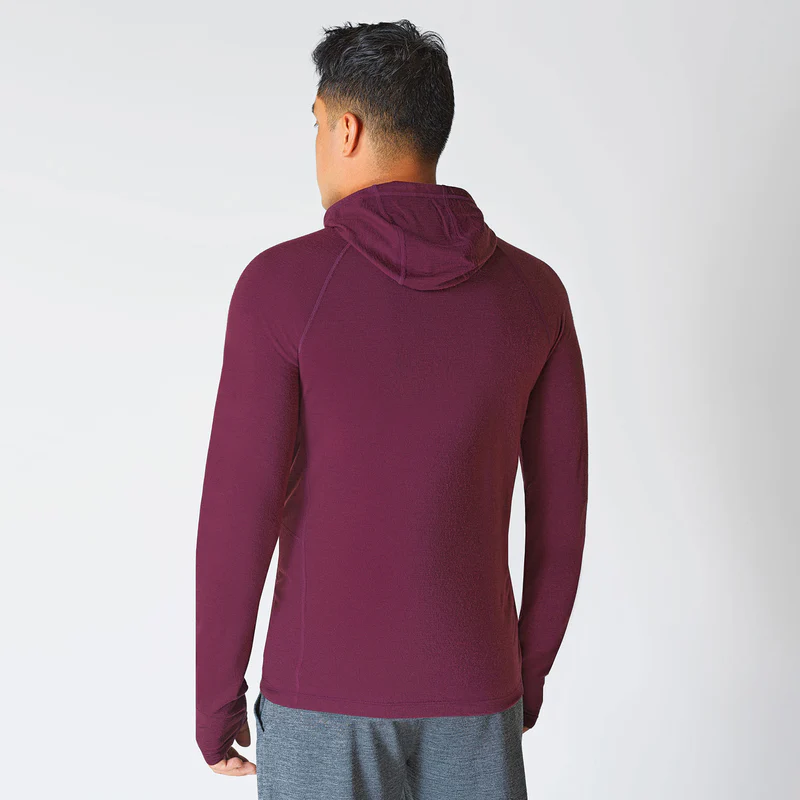 Tracksmith Turnover Performance Half-Zip Pullover - Wine, Active Jackets